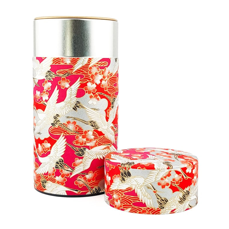 Washi Tea Canister - Tsuru