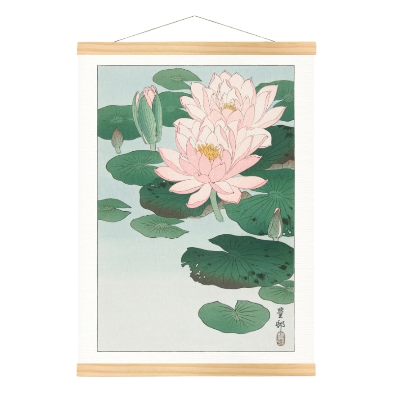 Water Lily Print Poster A3