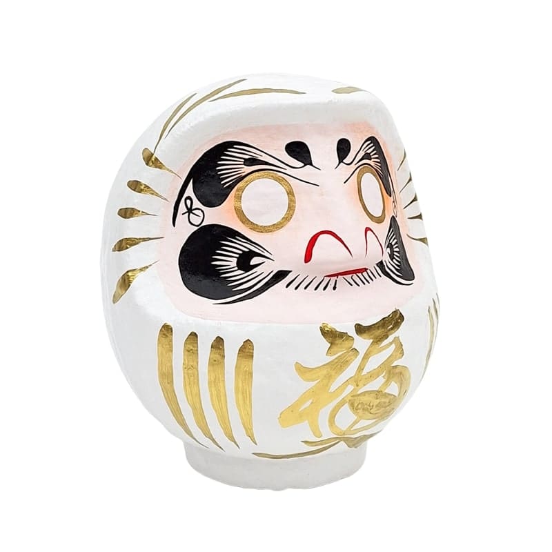 White Japanese Daruma – 3.5” to 5.9”