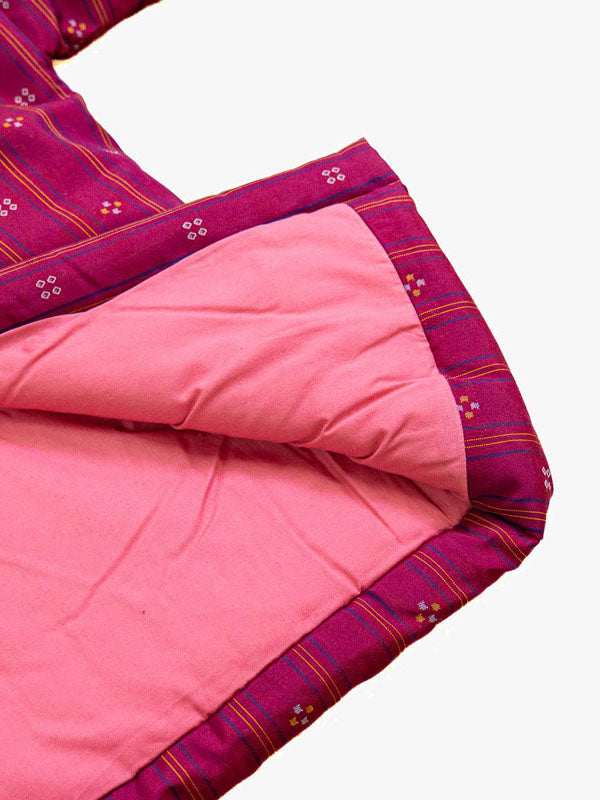 Women’s Hanten Jacket – Pink Shima ni Hishi