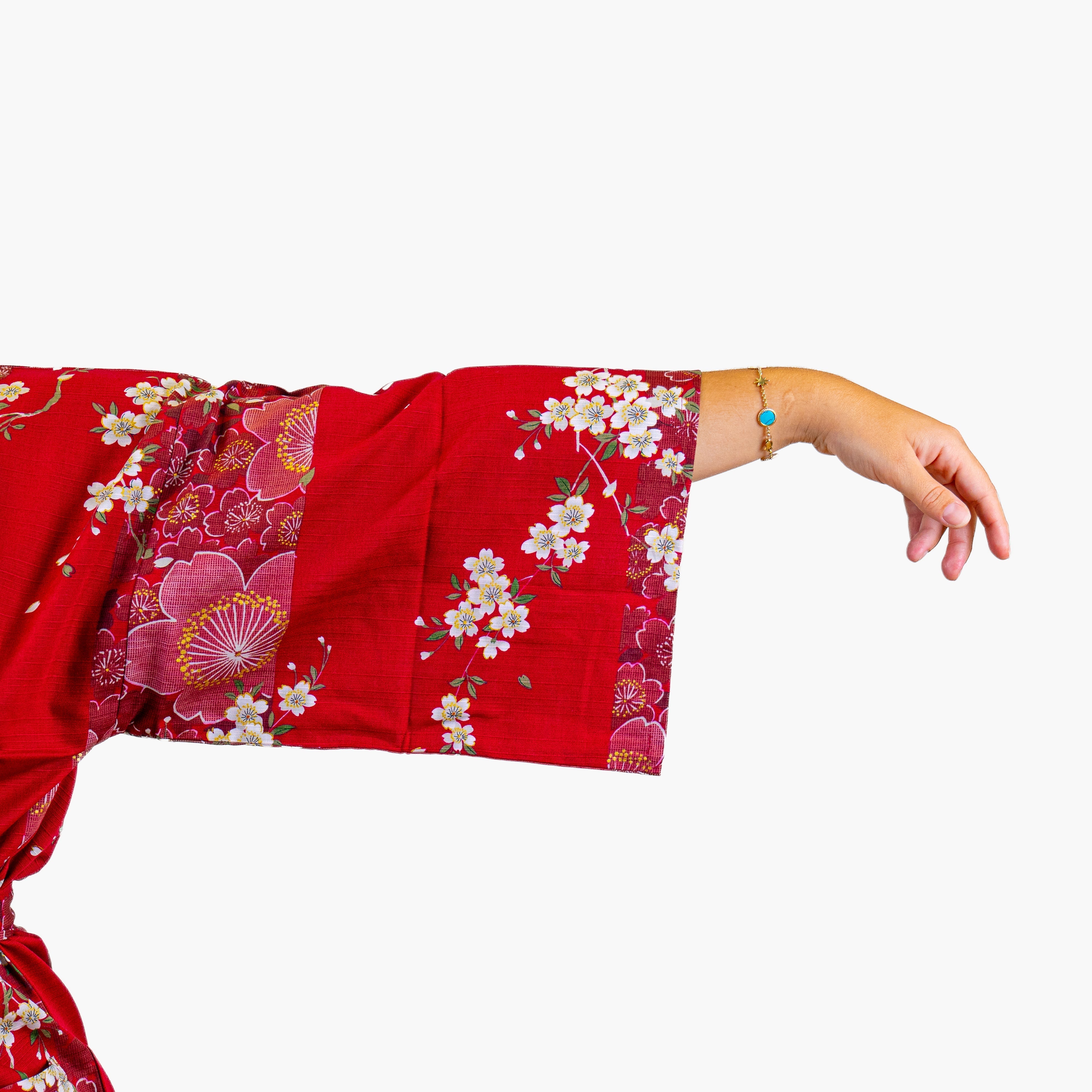Women’s Happi Kimono – Red Sakura