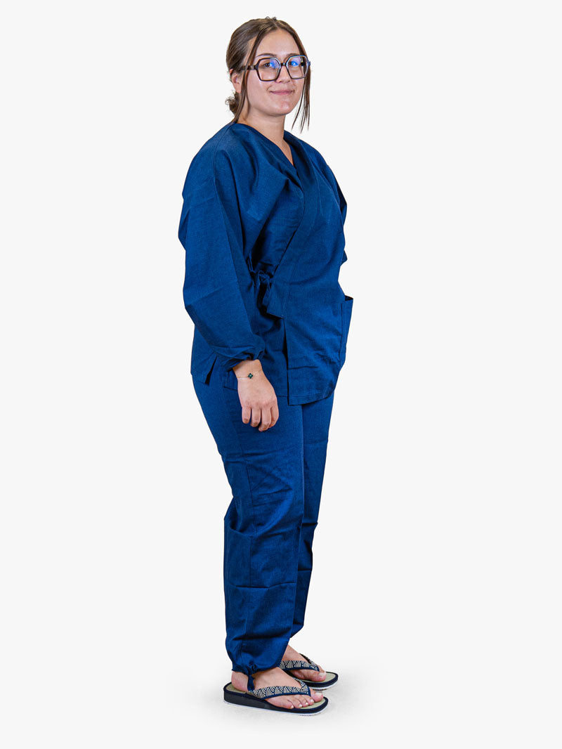 Women’s Japanese Samue Pyjamas – Navy Blue