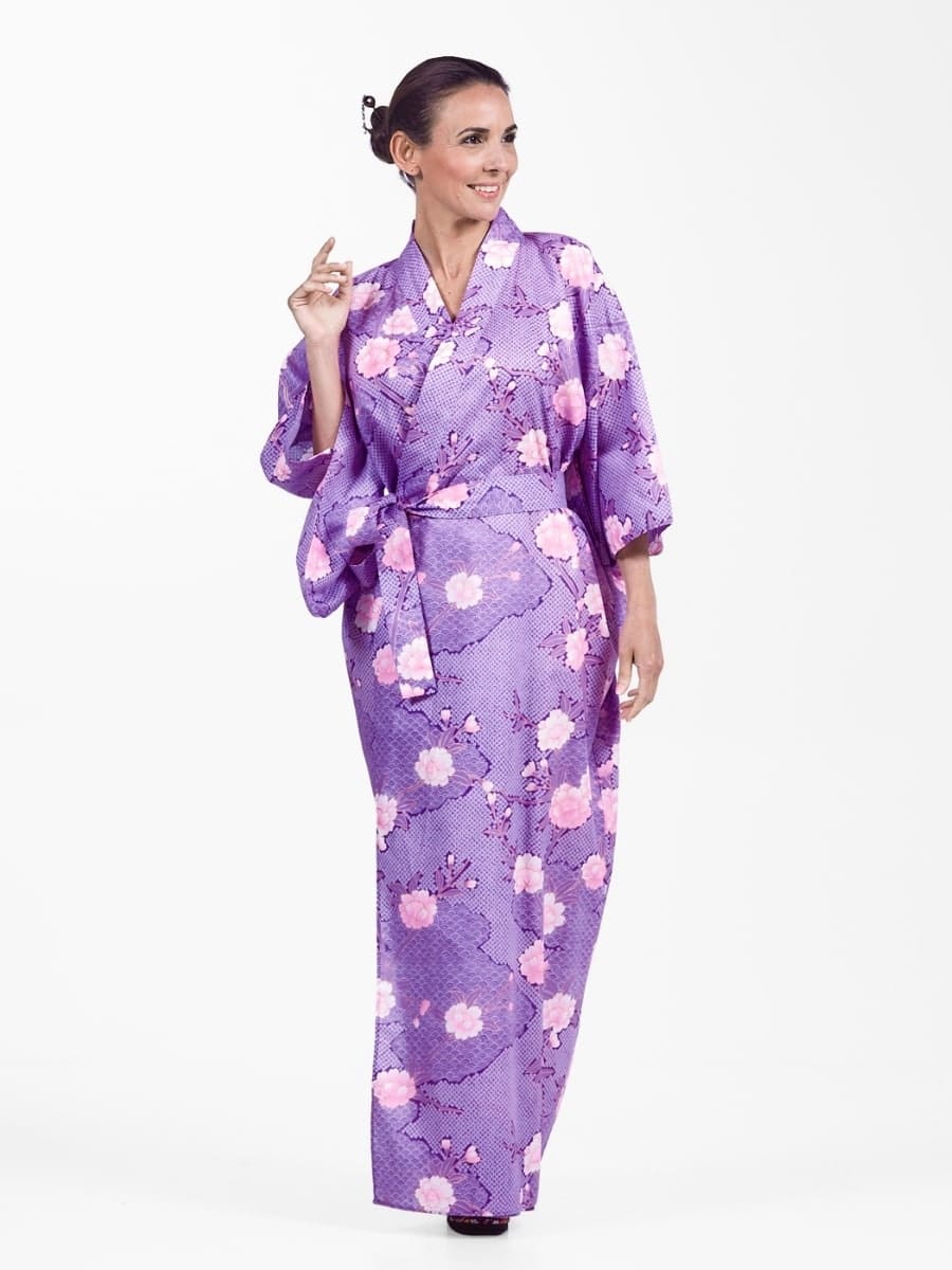 Women’s Yukata Kimono - Sakura to Kumo S