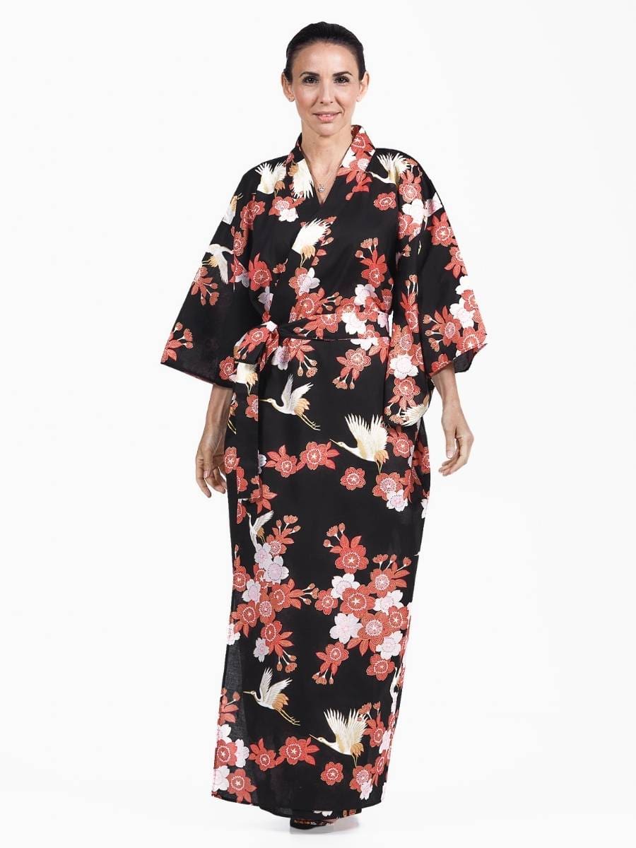 Women’s Yukata Kimono - Tsuru to Ouka