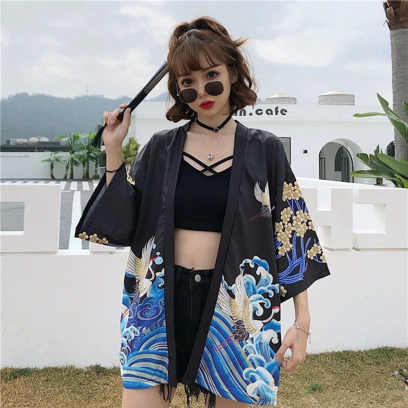 Blue And Gold Kimono