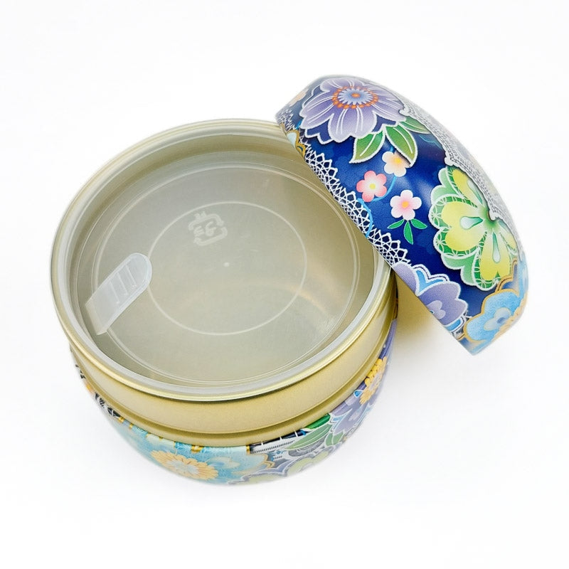 Japan Blue Metal Tea Box
