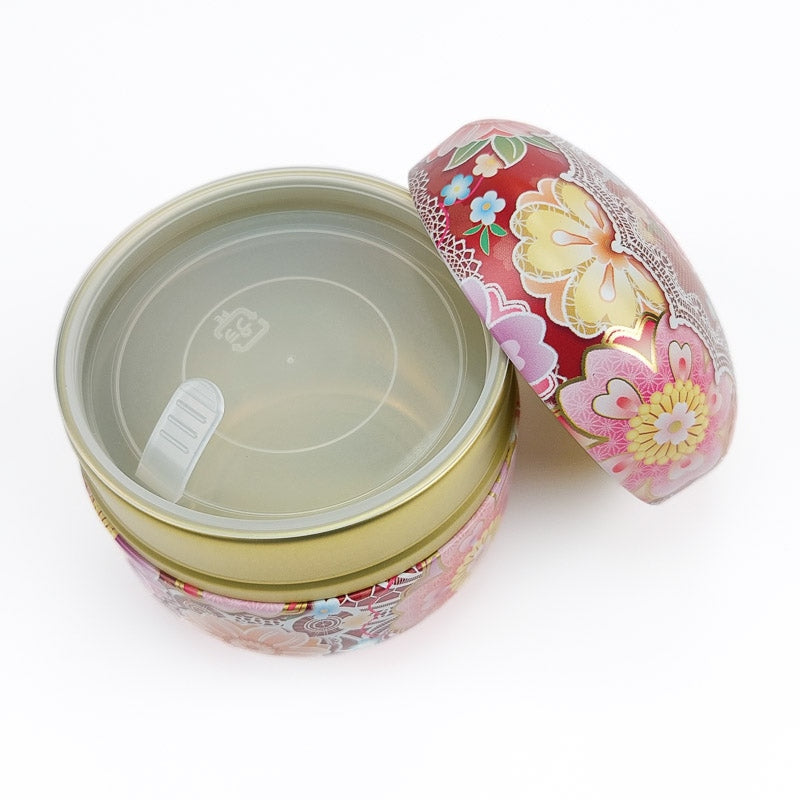 Metal Tea Box Japan Red