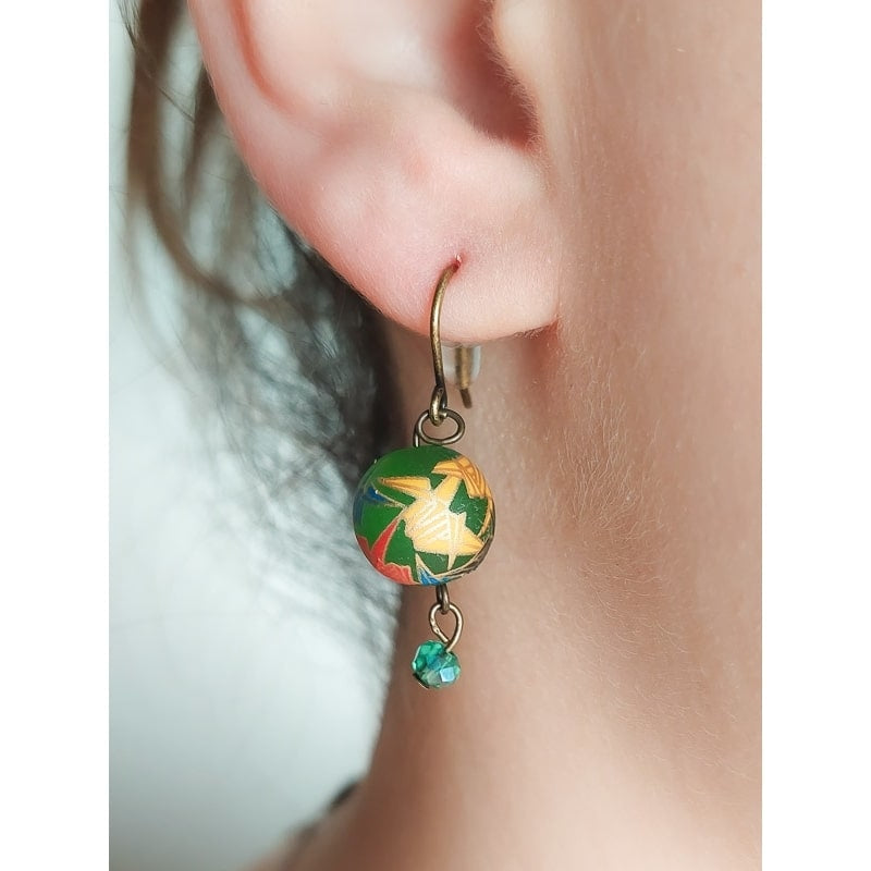 Japanese Style Earrings - Ball