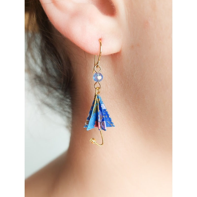 Umbrella Earrings - Blue