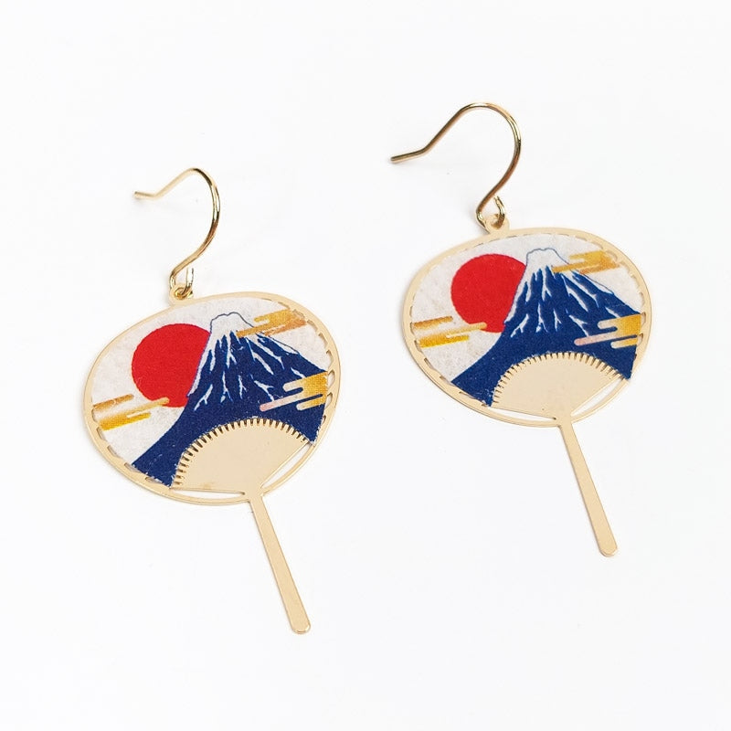 Uchiwa Fuji Earrings