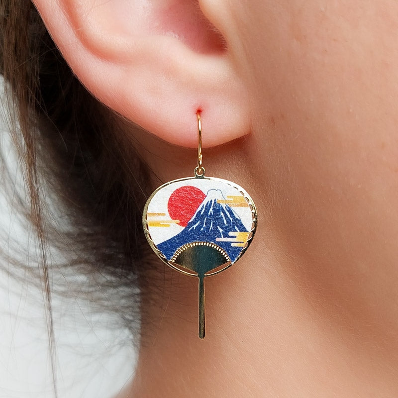 Uchiwa Fuji Earrings