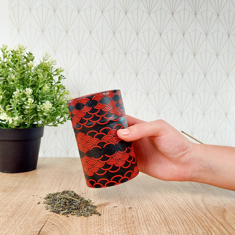 Bulk Tea Canister - Seigaiha