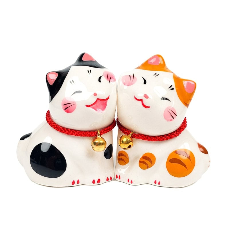 Duo Japanese Cat Figurines