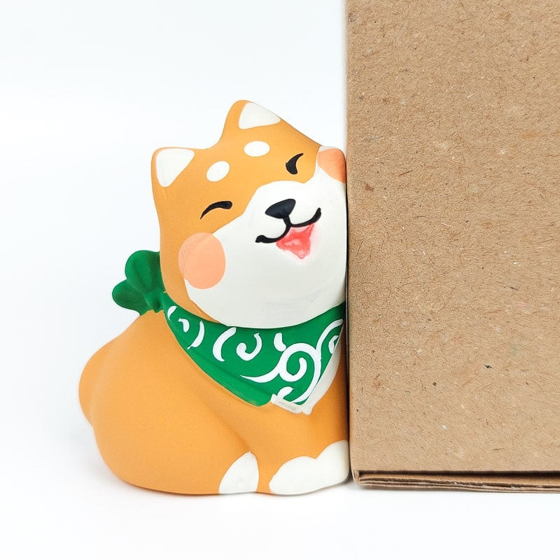 Duo Japanese Shiba Inu Figurines