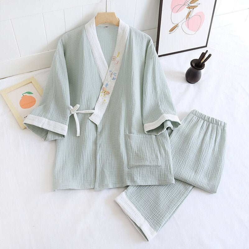Fall Winter Women’s Jinbei Green / M