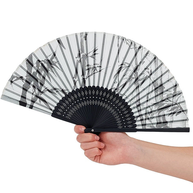 Hand Fan Bamboo Print