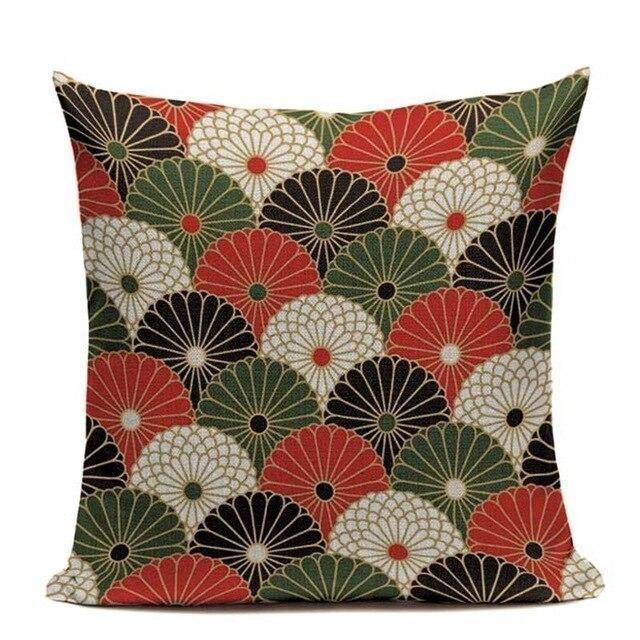 Japanese Cushion Cover - Chrysanthemum