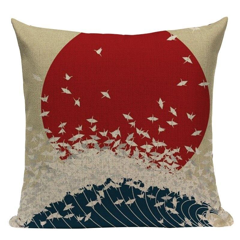 Japanese Cushion Cover - Oritsuru