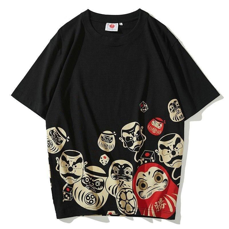 Japanese Daruma T-Shirt Black / M