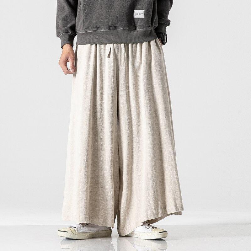 Japanese Hakama Pants Beige / M