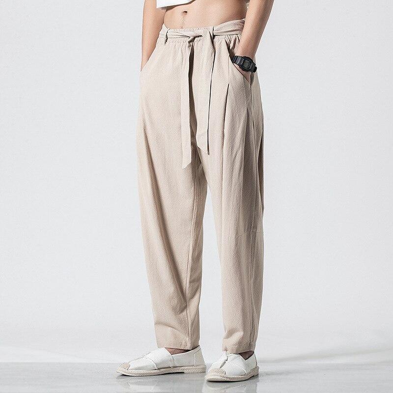 Japanese Inspired Pants Beige / M