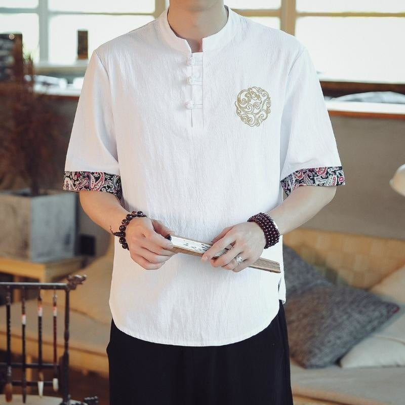 Japanese Samurai Shirt White / M