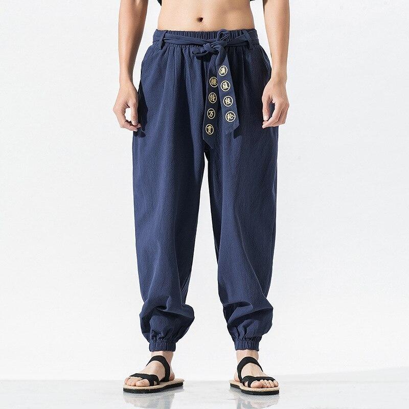 Japanese Streetwear Pants Blue / M