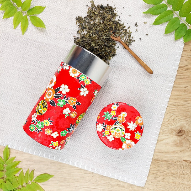 Japanese Tea Box Washi Paper - Red