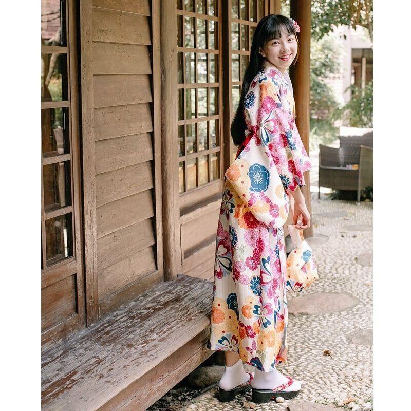 Japanese Woman Kimono - Sakura & Kiku