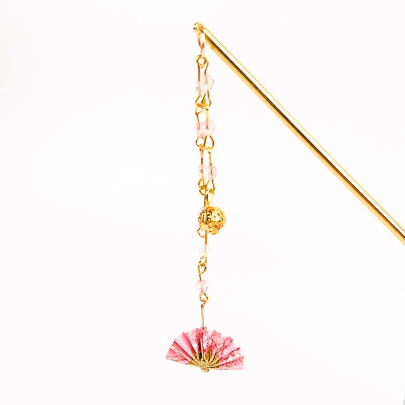 Japanese Kanzashi Pink Fan