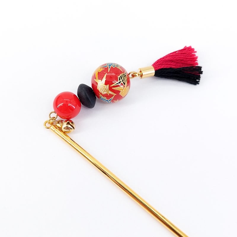 Japanese Kanzashi Red Crane