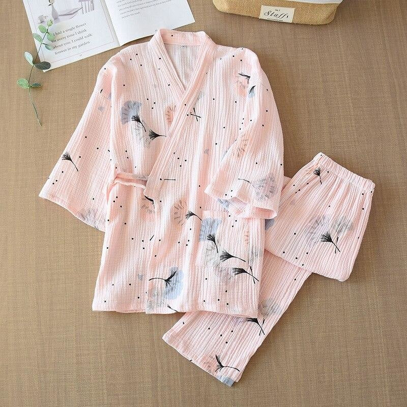 Kimono Pajamas for Women Pink / M