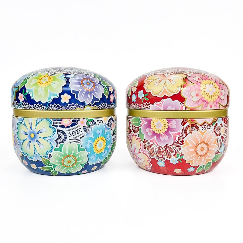 Set of 2 Flower Japan Tea Tins