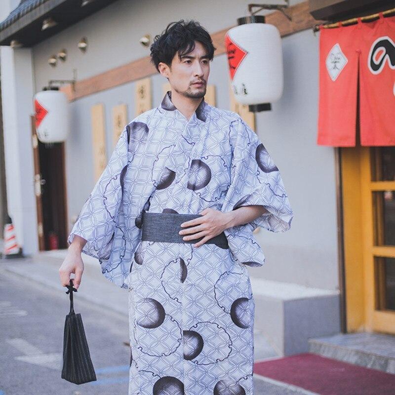 Men’s Japanese Kimono Robe In Yukiwa