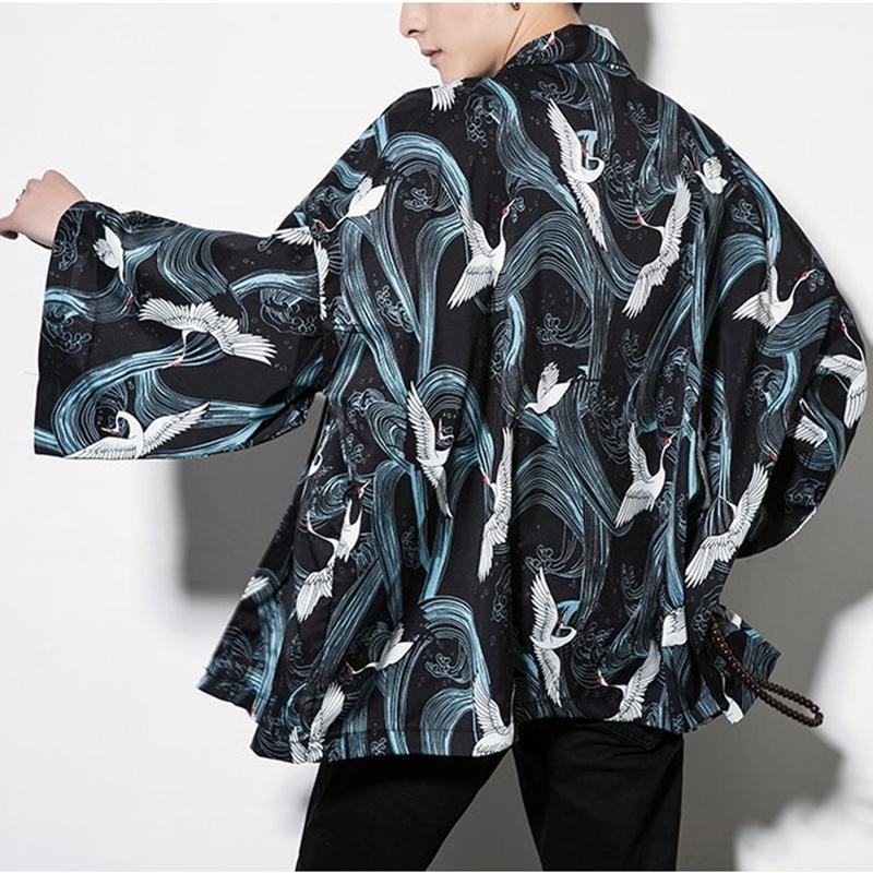 Men’s Kimono Jacket - Japanese Crane
