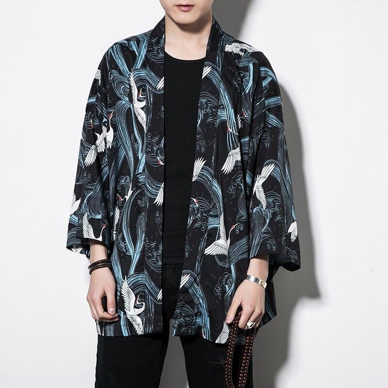 Men’s Kimono Jacket - Japanese Crane