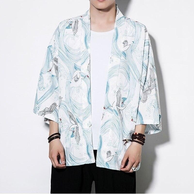 Men’s Kimono Jacket - Japanese Crane