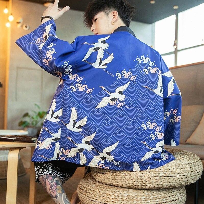 Men's Japanese Kimono Jinbeis, Short Sleeve & Pants Summer M, L, XL