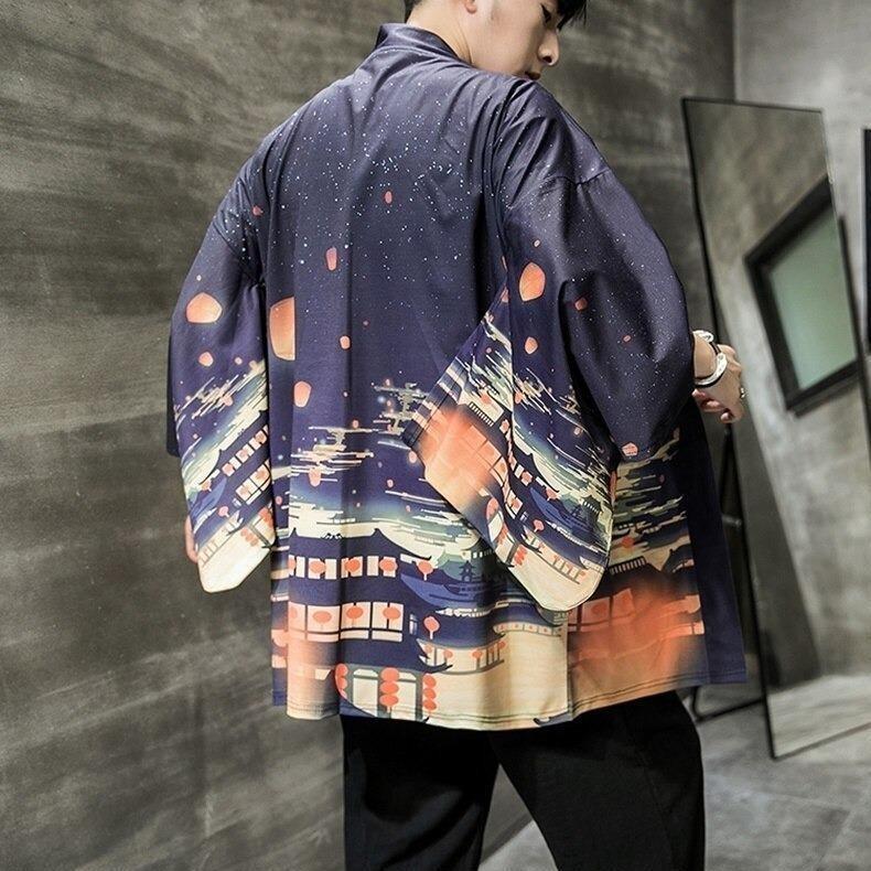 Men's Kimono Style Jacket - Toro Nagashi