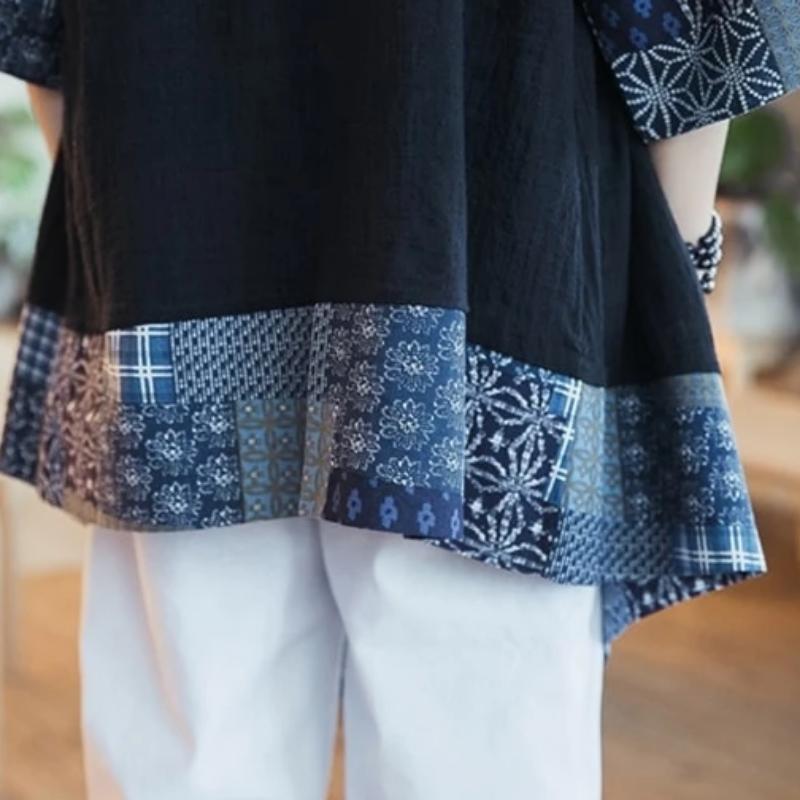 Men’s Long Kimono Jacket - Japanese Pattern