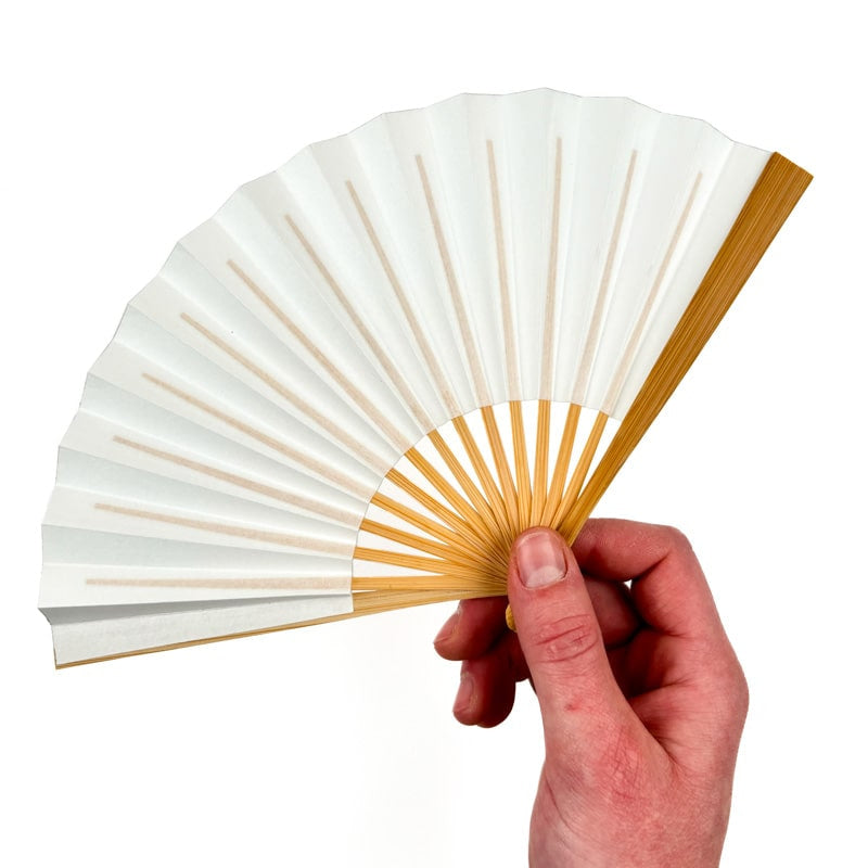 White Japanese Mini Fan