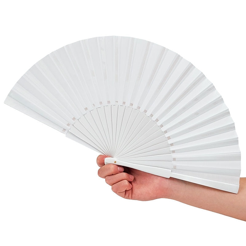 Plain White Japanese Fan