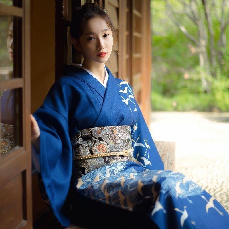Royal Blue Kimono For Women