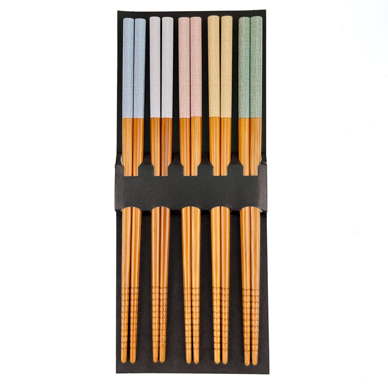 Set of 5 Pairs of Bamboo Chopsticks