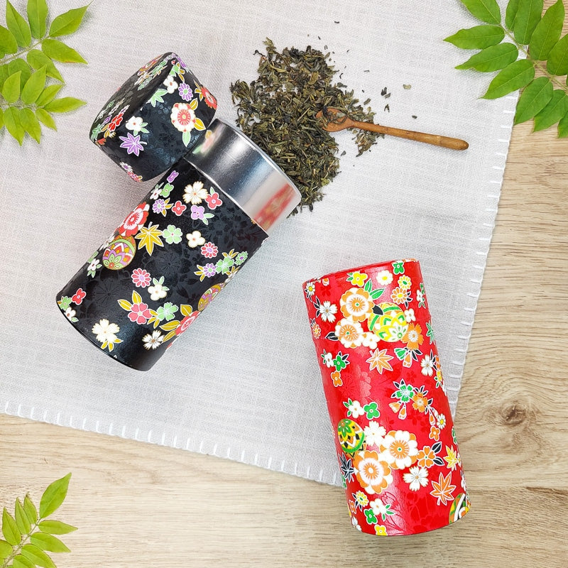 Set of 2 Washi Paper Tea Tins