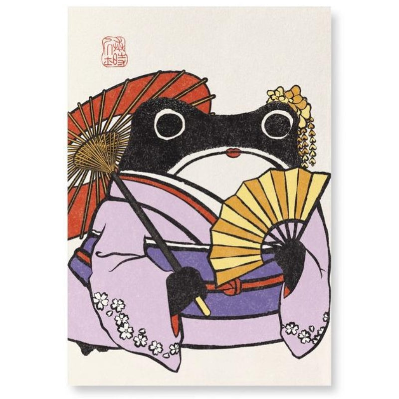 Japanese painting Geisha Kaeru - A4