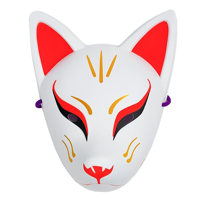 Traditional Japanese Fox Mask - White
