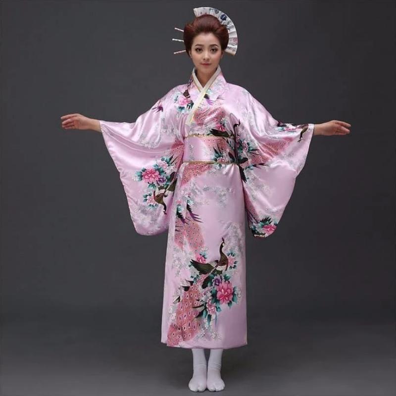 Traditional Women’s Kimono - Floral Pinku One Size