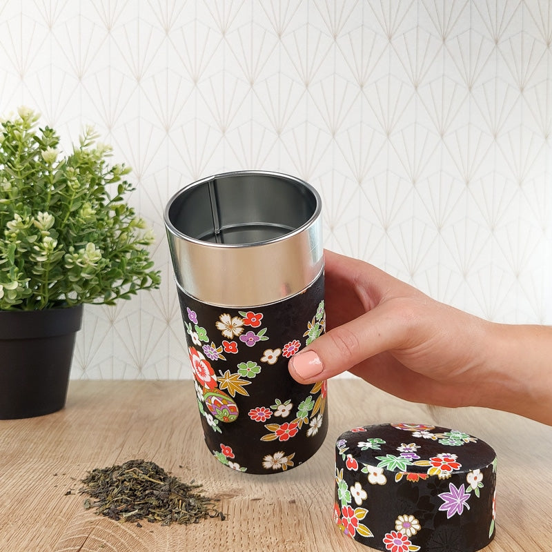 Washi Paper Tea Box - Black