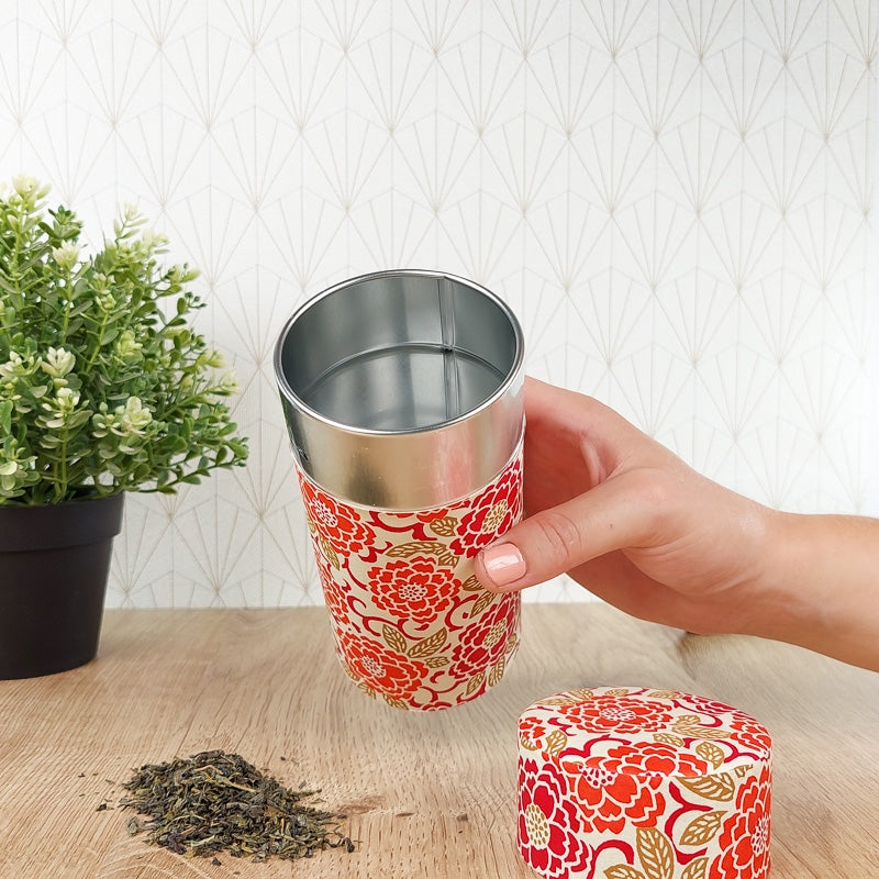 Washi Paper Tea Box - Orange